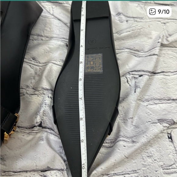 B.O.C. Collective Pointed Toe Black Flats with Gold Accent Chain Detail - Picture 6 of 6